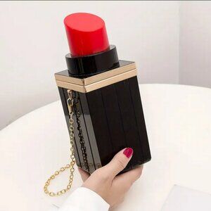 Mini Lipstick Shaped Crossbody Bag Purse